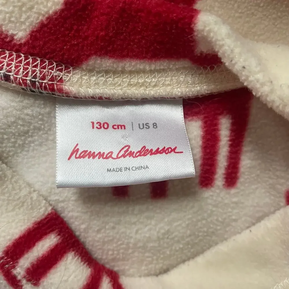 Hanna Andersson Reindeer  Fleece Set Sz 8. (130cm )